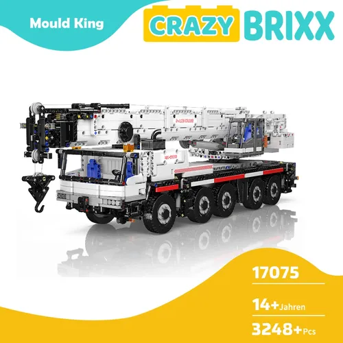 Mould King 17075 Kran Crane LTM 5achs Mobilkran - Konstruktionsspielzeug mit 3248 Klemmbausteinen für kreative Bauprojekte, ideal für Bau-Fans ab 14 Jahren.