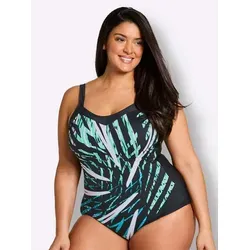 sheego Badeanzug 725946_48 – Erfrischende Farben für den Sommer - Stylischer Badeanzug mit Karree-Ausschnitt und Softschalen-Cups. Das gefütterte Vorderteil sorgt für optimalen Tragekomfort. Ideal für entspannte Tage am Strand.