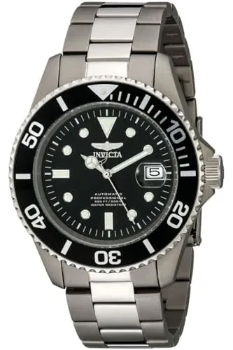 Invicta Pro Diver 0420 Herren Uhr - Wasserdichtes Titan-Modell mit Automatikuhr - Hochwertige Herrenuhr aus Titan mit 45 mm Gehäuse, schwarzem Zifferblatt und präzisem Automatikuhrwerk. Ideal für Taucher und Sportler, wasserdicht und robust.