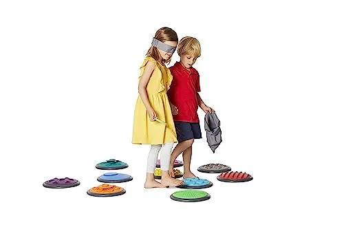 Taktile Scheiben Komplett-Set, Sinnestrainer - Gymnastik & Geschicklichkeit - 20-tlg. Set mit 10 unterschiedlichen Strukturen, ideal zur Förderung des Tastsinns bei Kindern, Erwachsenen und Senioren.