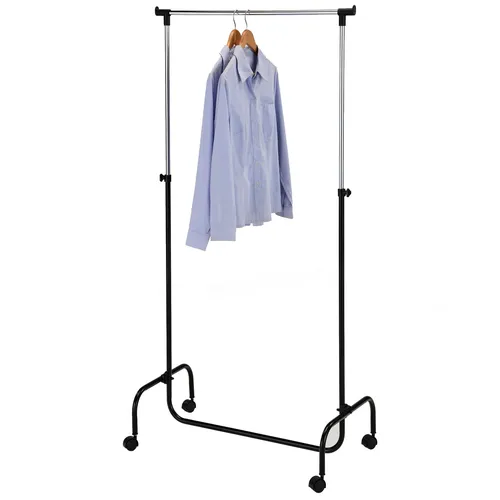 VASAGLE Kleiderwagen - chromfarben-schwarz, höhenverstellbar - Kleiderständer für Erwachsene, schwerlastfähig und freistehend – ideal für die flexible Aufbewahrung von Kleidung.
