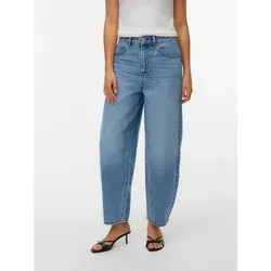 Vero Moda Ankle-Jeans VMBILLIE HR BARREL ANK JEANS LI3154 NOOS Baumwolle, Barrel Fit blau 28
