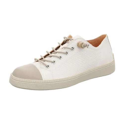Think Damen TURNA Sneaker - Chromfrei gegerbte Wechselfußbett-Schuhe, Bianco/Kombi 1010, 38 EU - Damen-Sneaker mit chromfrei gegerbtem Oberleder, umweltfreundlich und reparaturfähig für nachhaltigen Komfort.