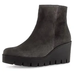 Gabor Stiefelette mit Keilabsatz - Komfortschuh in grau mit BEST FITTING-Ausstattung, ideal für lange Tragezeiten und perfekten Sitz, perfekt für stilvolle Wanderungen.