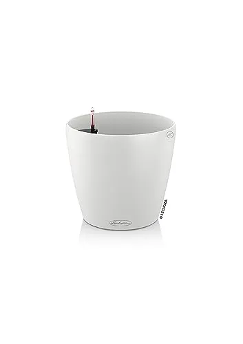 LECHUZA CLASSICO Color 60 weiß - Garten-Zubehör mit integriertem Bewässerungssystem für optimale Pflanzenpflege. Ideal für drinnen und draußen, langlebig und pflegeleicht.
