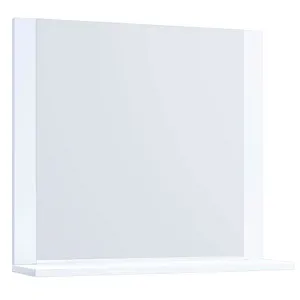 VCM Wandspiegel Lendas 915163, rechteckig, weiß - Sonstige Badezimmermöbel, moderner Wandspiegel mit Ablagefläche, ideal für Flur, Wohn- und Schlafzimmer sowie Badezimmer. Lieferung inklusive Montagematerial.