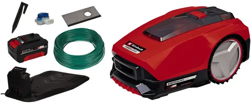 Einhell Akku Mähroboter FREELEXO 550 Kit - Rasenmähroboter mit 3.0Ah Akku, bürstenloser Motor für mehr Power und Sicherheitssensorik