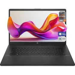 HP 17 Business Laptop mit Ryzen 7, 17.3" FHD, 64 GB RAM, 2 TB SSD - Großes 17,3 Zoll Full-HD-Display für hervorragendes Arbeiten. Ergonomisches Design und lange Akkulaufzeit mit Schnellladefunktion für flexible Nutzung. Ideal für Videokonferenzen und multitasking.