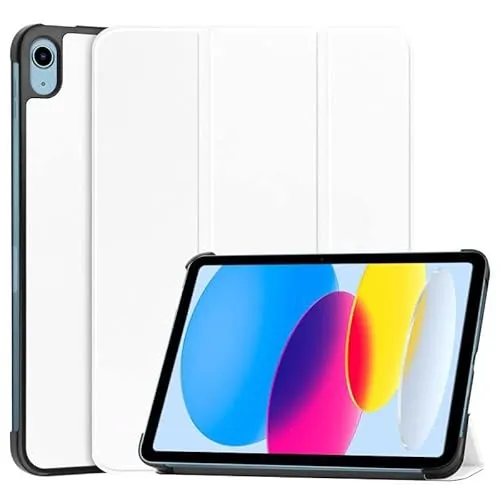 CoreParts Tri-fold Caster Hard Shell Cover - White for Apple iPad, TABX-IP10-COVER6