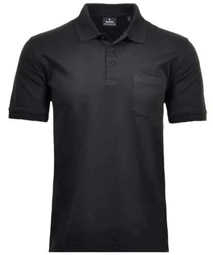 RAGMAN Herren Kurzarm Softknit Poloshirt XX-Large, Schwarz-009 - Poloshirt für Herren aus weichem Softknit-Material, ideal für lässige Anlässe und bequemes Tragen.