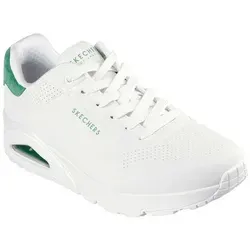 Skechers Herren UNO Suited on Air Sneaker, weiß, 47.5 EU - Herren-Sneaker mit atmungsaktivem Wildleder-Obermaterial und Gummi-Sohle für optimalen Komfort und Stil im Alltag.