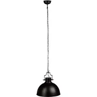 Relaxdays Hängelampe Industrial - Stilvolle Pendelleuchte Schwarz - Industrielampe mit 40,5 cm Durchmesser, ideal für Wohnzimmer und Esszimmer. Schafft eine gemütliche Atmosphäre mit Shabby-Chic-Style und E27 Glühbirnensockel.