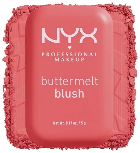 NYX Professional Makeup Buttermelt Blush, Rouge, Cremige Textur mit Shea Butter, Mandelbutter & Mangobutter, Einfach zu verblenden für einen frischen Look, Farbe: 05 Had Butta