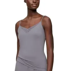 Triumph Bustier Red Label Aura Spotlight Schalen-BH-Hemd - Elegantes Spaghettiträger-Camisole aus weichem Modalgewebe, das eine schmeichelhafte Silhouette formt. Mit zarten Spitzendetails für eine perfekte Kombination aus Stil und Tragekomfort.