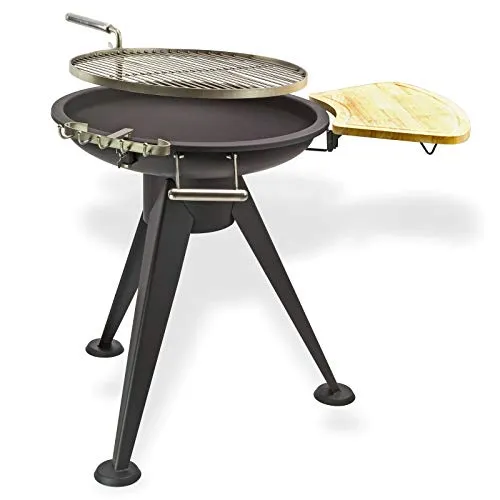 DEMA Rundgrill Dreibein Grill Holzkohlegrill 55 cm - Grillzubehör für ein perfektes Barbecue-Erlebnis, mit einem robusten Edelstahl-Drehrost und einer großzügigen Feuerschale für gleichmäßige Hitzeverteilung.