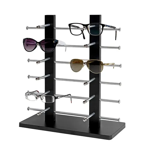 Mendler Brillenständer Vendee, Brillenhalter Brillendisplay für 12 Brillen, 42x39cm ~ Variantenangebot 45453