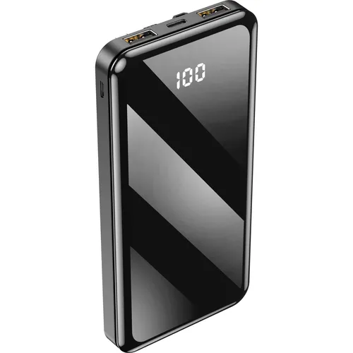 Forever Powerbank 10000 mAh mit USB-C, Lightning & microUSB Kabel - Praktische Forever Powerbank TB-411 mit 10000 mAh. Integrierte Kabel für alle gängigen Anschlüsse sorgen für flexibles Laden unterwegs. LED-Display zeigt den Ladezustand an.