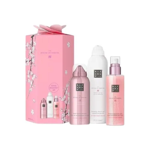 Rituals The Ritual of Sakura Bestseller Set - 3-teiliges Geschenkset mit Duschschaum, Körper-Mousse und Körperspray im blumigen Kirschblüten-Duft. Ideal zum Verwöhnen und Pflegen der Haut – perfekt als Geschenk für besondere Anlässe.