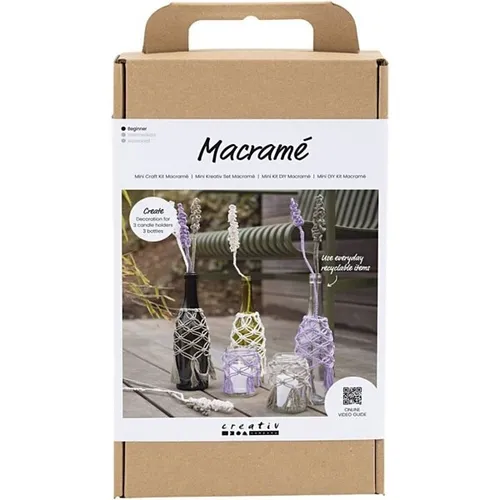 Kreativ Set Macrame Glasdeko Bastelset