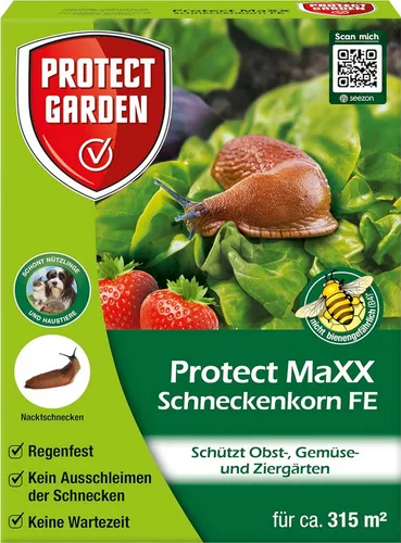 Protect Garden Protect MaXX Schneckenkorn 1,2kg für effektive Schneckenbekämpfung - Ideal zur Bekämpfung von Schnecken auf bis zu 315m². Das Schneckenkorn bietet eine einfache Anwendung und schützt Ihre Pflanzen zuverlässig während der gesamten Saison.