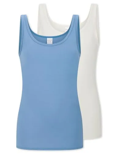 Schiesser Damen 2 Pack Trägertop Unterhemd - Modal Essentials - Bequeme Damen Trägertops im praktischen 2er-Pack, aus hochwertigem Modal für ein angenehmes Tragegefühl und optimale Passform.