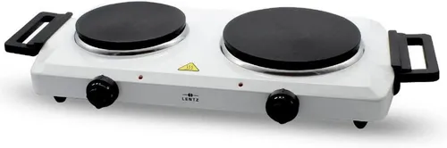 COFI 1453 Doppelkochplatte 1500W + 1000W - Praktische Doppelkochplatte in elegantem Weiß, ideal für effizientes Kochen. Mit Markenqualität und handlichen Griffen für einfachen Transport und Nutzung.