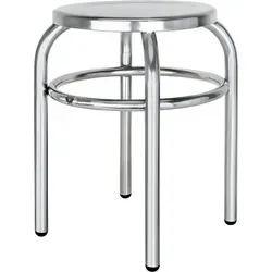 Edelstahlhocker Beeketal - Robuster Küchen- und Badhocker - Restaurant Hocker aus Edelstahl, max. Tragkraft 125 kg, ideal für Gastronomie und den Einsatz in Küche oder Bad.
