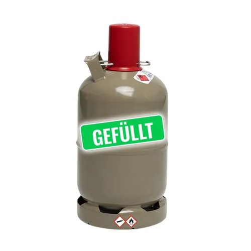 BlueCraft 5 kg Propan Gasflasche - Regeneriert und geprüft - Brennstoffflasche, leicht und sicher, ideal für Camping und Grillen, 10 Jahre geprüft für höchste Sicherheit.