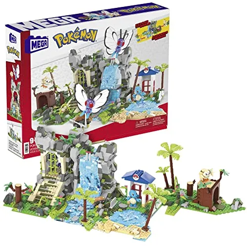 Mega Construx HHN61 - Pokémon Ultimate Jungle Expedition, Dschungel Bauset mit 1347 Teilen, fördert Kreativität und Problemlösungskompetenz für Kinder ab 9 Jahren
