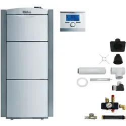 Vaillant ecoVIT exclusiv Paket 2.58/3 - Effizientes Heizsystem mit Gas-Brennwertkessel, Warmwasserspeicher und witterungsgeführter Regelung. Kompakt und platzsparend, ideal für Neubau und Modernisierung.