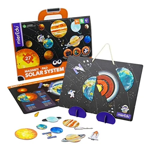 mierEdu Magnet Pad - Sonnensystem I Großartiges Puzzleset I Fördert Fantasie + Kreativität I Spielzeug für Kinder I Magnetspiele für Kinder ab 3 Jahre