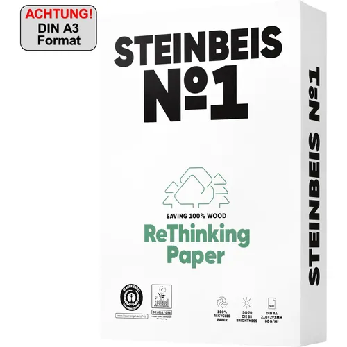 Steinbeis Classic White Papier (A3, 500 Blätter, 80 g/m²) (88080026)