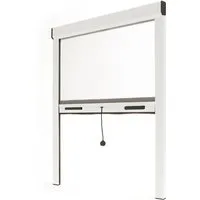 Fliegengitter Insektenschutzrollo Aluminium für Fenster - Weiß, B80 x H130cm - Fliegenabwehr mit zuschneidbarem Fiberglasnetz, einfach zu bedienen mit automatischem Rollen und optimaler Belüftung für Ihr Zuhause.