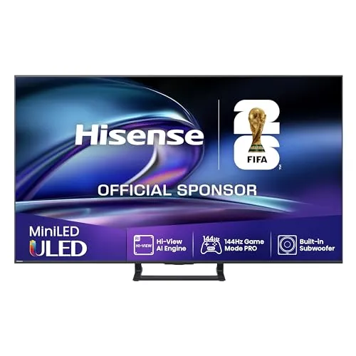 Hisense 65E89Q QLED Mini LED-Fernseher - Brillantes 4K Ultra HD Erlebnis mit Mini-LED-Technologie für lebendige Farben und tiefes Schwarz. Ideal für Filme und Gaming dank HDMI 2.1 und Dolby Atmos Sound.