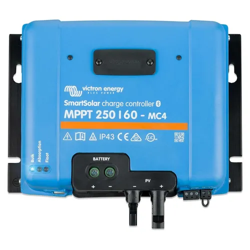 Victron SmartSolar MPPT 250/60-MC4 - Hochleistungs Solarregler - Solarladeregler mit 60A Solarstromverarbeitung, flexiblem Einsatz für 12-48V Batterien und 250V DC Eingangsspannung. Ultraschnelles Powertracking und 99% Wirkungsgrad.
