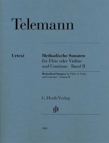Methodische Sonaten Bd. 2 von Telemann - NEU & PORTOFREI - Studium & Erwachsenenbildung, umfassende Sammlung von Telemanns Methoden in drei Sprachen, ideal für Musikstudenten und -liebhaber.