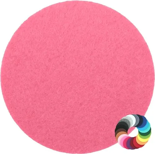 BIASTO Filzuntersetzer Rund 15cm in pink (HF005); Farbauswahl & Größenwahl; Untersetzer Gläser; Für Getränke, Tassen, Blumentöpfe, Vasen, Tisch, Bar, Wohnung, Tisch-Deko