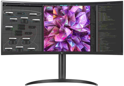 LG Electronics 34WQ75X-B.AEU - 34" UltraWide IPS Monitor (21:9) mit QHD-Auflösung, HDR10 und integriertem KVM-Switch für effizientes Multitasking