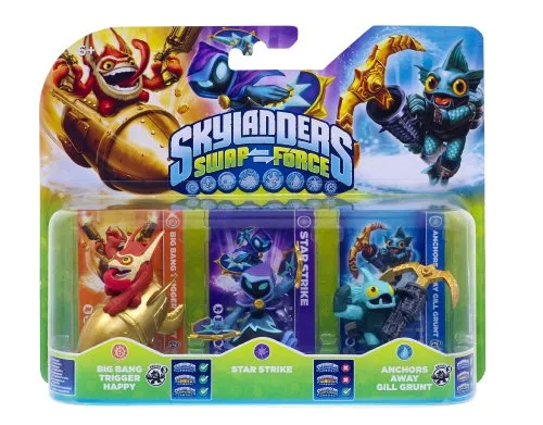 Skylanders Swap Force - Triple Pack C (Star Strike, Gill Grunt, Trigger Happy)