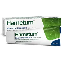 Hametum Haemorrhoiden Salbe 50 G - Pflanzliches Arzneimittel zur Linderung von Beschwerden in den Anfangsstadien von Hämorrhoidalleiden. Ideal für eine sanfte und effektive Behandlung.