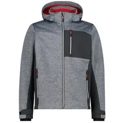 CMP MAN Jacket Zip Hood alluminio mel-antracite (37UU) 56 - Funktionsjacke für Herren mit abnehmbarer Kapuze, wind- und wasserdicht (WP 7.000), perfekt für Outdoor-Aktivitäten und Alltag, bietet optimalen Schutz und Atmungsaktivität.