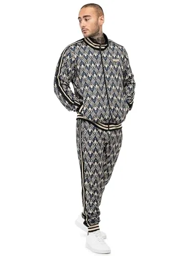 Lonsdale Herren RENDALE Trainingsanzug, Multicolour, XL - Stylischer Slim Fit Jogginganzug von Lonsdale aus hochwertigem Mischgewebe mit praktischen Reißverschlusstaschen und modischen Details, ideal für Streetwear und Freizeit.