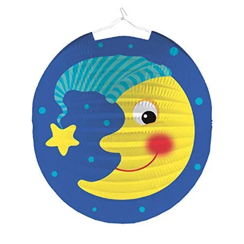 Riethmüller Papierlaterne Mond mit Mütze 25 cm für St. Martin
