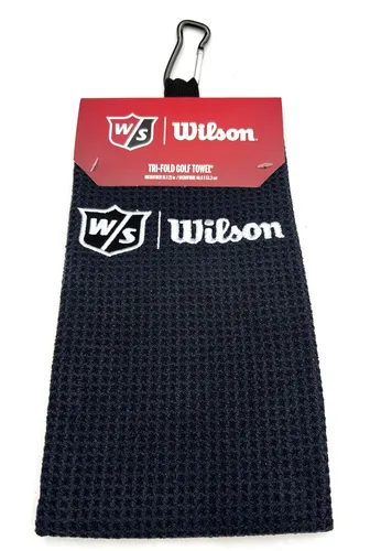 WILSON Staff Tri-Fold Golf Towel Handtuch Schlägertuch schwarz Golfhandtuch NEU