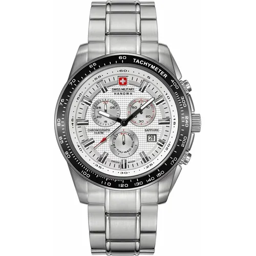 Swiss Military Hanowa Crusader Chrono 6-5225.04.001 Herrenuhr - Elegante Herrenuhr mit analoger Anzeige, robustem Edelstahlarmband und bis zu 100 m Wasserdichtigkeit. Perfekt für jeden Anlass und bietet zuverlässige Zeitmessung.