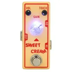 Tone City Sweet Cream Low-Gain Overdrive - Effektgerät für E-Gitarre mit dynamischem Klangverhalten. Ideal zum Stacken mit anderen Pedalen oder zum Pushen eines verzerrten Amps.