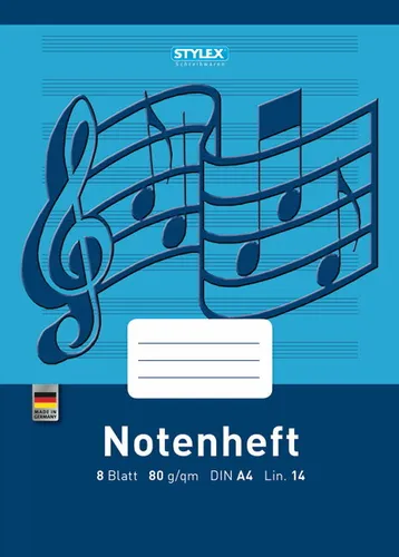 Notenhefte DIN A4 Schulheft Lineatur 14 3