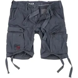 Surplus Airborne Vintage Shorts, schwarz-grau, Größe 2XL für Männer - Robuste, stone washed Shorts im Vintage-Stil. Garantierter Tragekomfort dank 100% Baumwolle. Ideal für entspannte Freizeitaktivitäten!