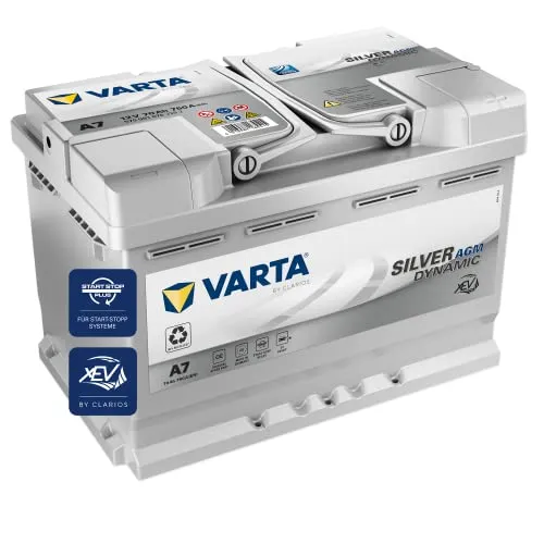 VARTA Silver Dynamic AGM Batterie A7 (E39) - 12V 70Ah 760A, beste Start-Stopp Leistung für Elektro- und Hybridfahrzeuge