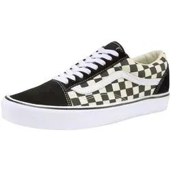 Vans Leder-Sneakers "Checkerboard Old" in Schwarz - 38 - Sneaker mit atmungsaktivem Obermaterial, verstärkter Kappe und rutschhemmender Laufsohle für optimalen Tragekomfort und Sicherheit.